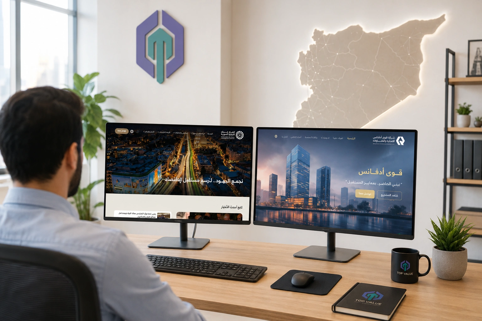 أفضل شركة تصميم مواقع في سوريا توب فاليو